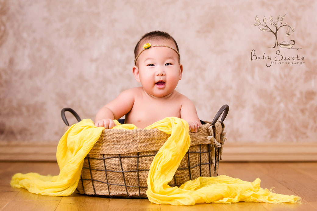 5 month old baby portraits